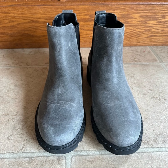 Sorel Gray Lennox Chelsea Boot Booties Waterproof Leather Size 11 - Picture 3 of 9